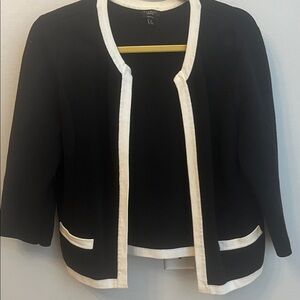 Talbots Pima Cotton Open Cropped Cardigan